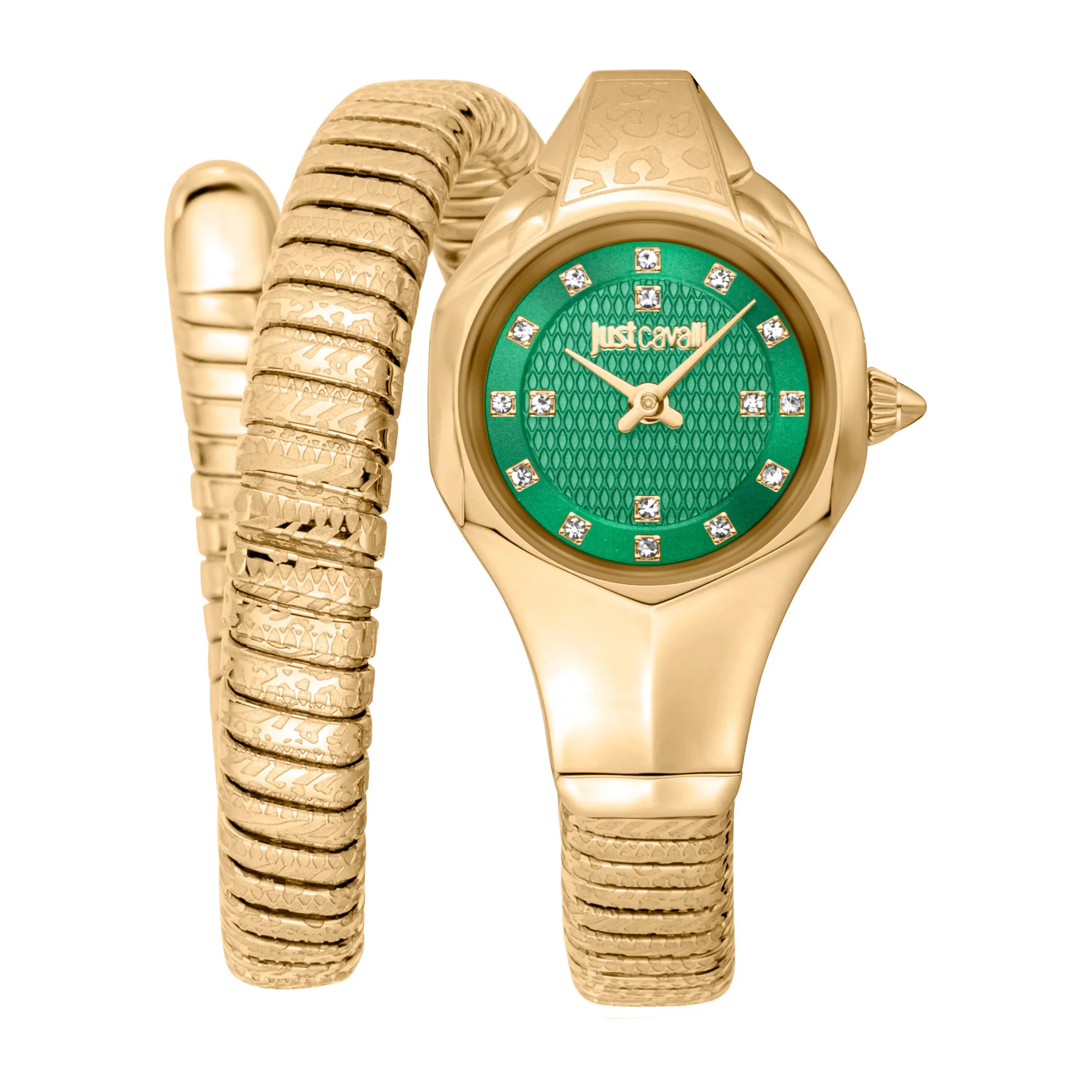 Just Cavalli Just Cavalli Signature Snake Amalfi Yellow Gold Green