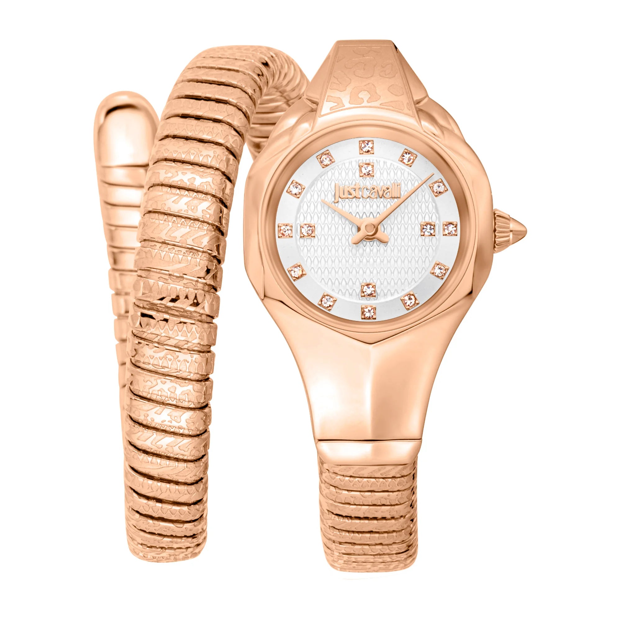 Just Cavalli Just Cavalli Signature Snake Amalfi Rose Gold Silver Grey