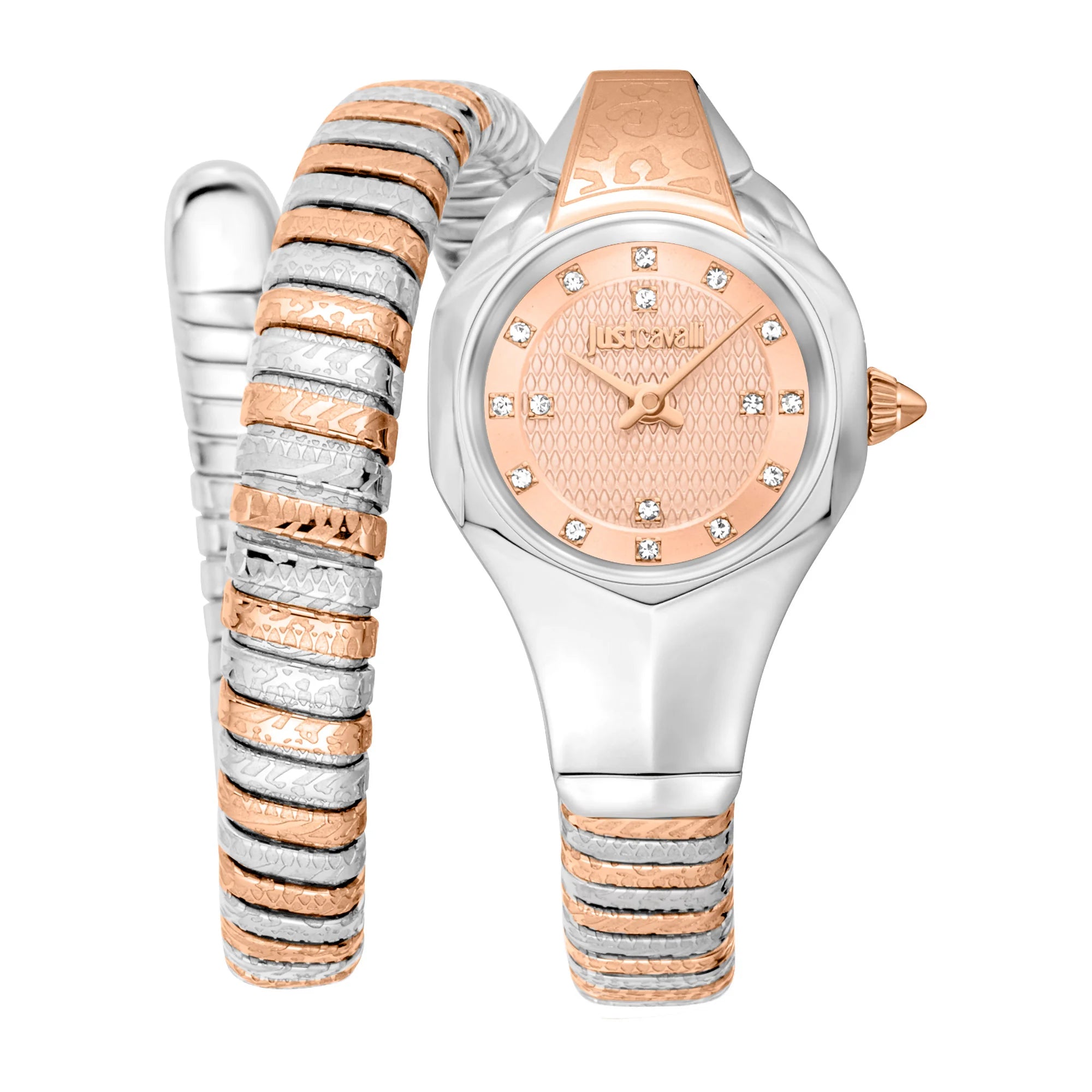 Just Cavalli Just Cavalli Signature Snake Amalfi Two Tones RG Salmon