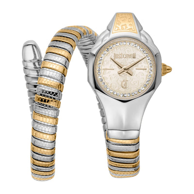 Just Cavalli Signature Snake Fiore Two Tones YG Champagne