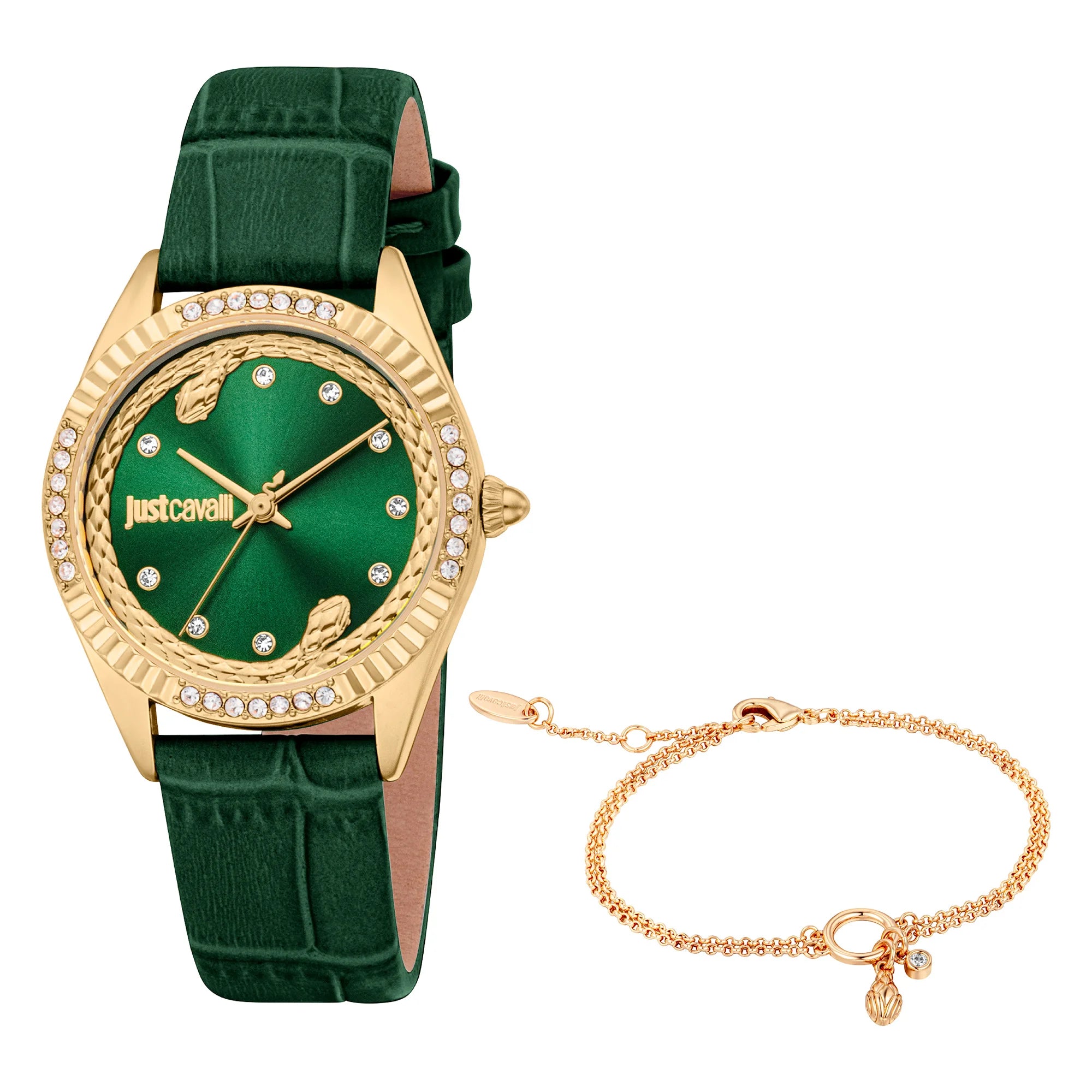 Just Cavalli Just Cavalli SET Vittoria Glam Leather Green YG