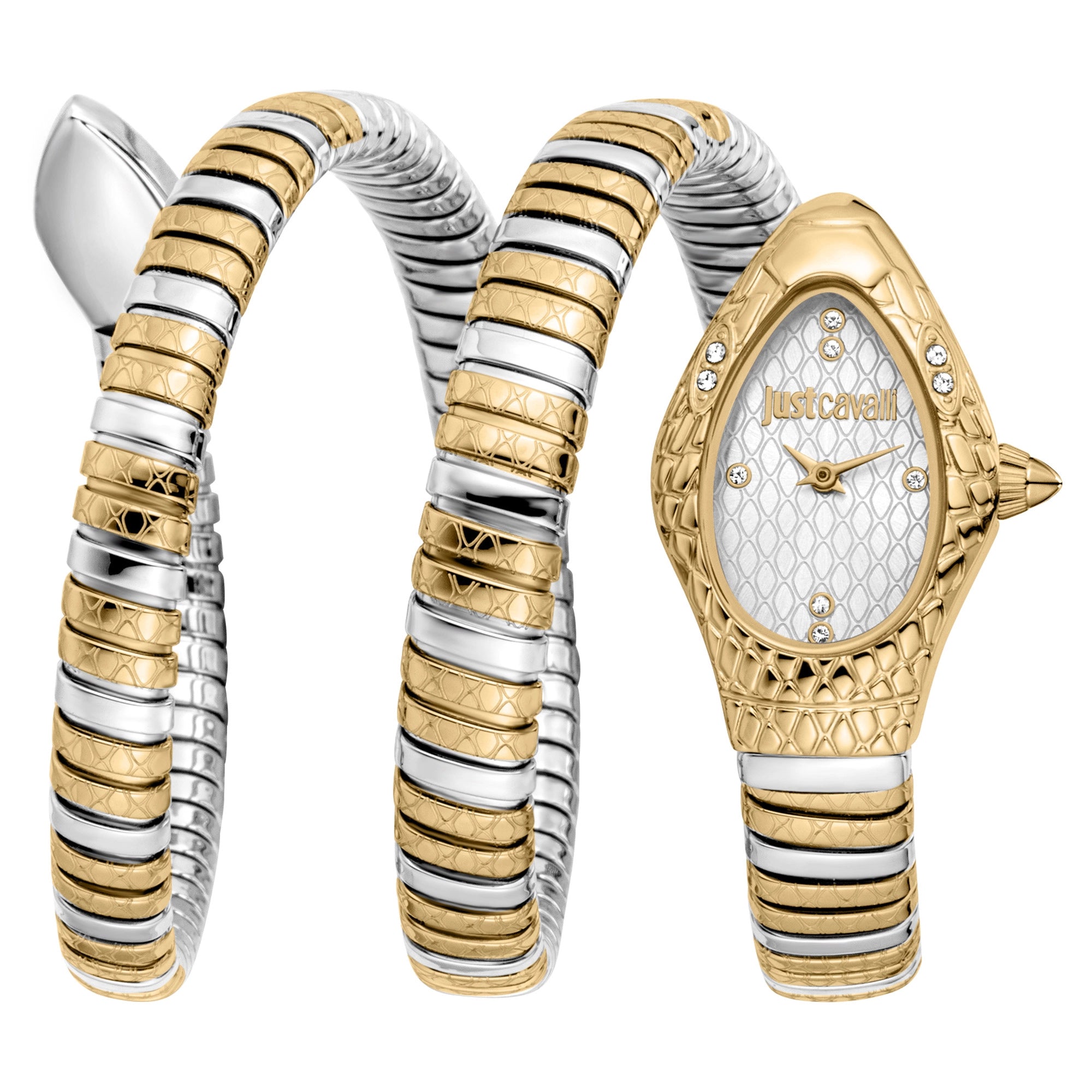 Just Cavalli Just Cavalli Signature Snake Aurela Two Tones YG Silver