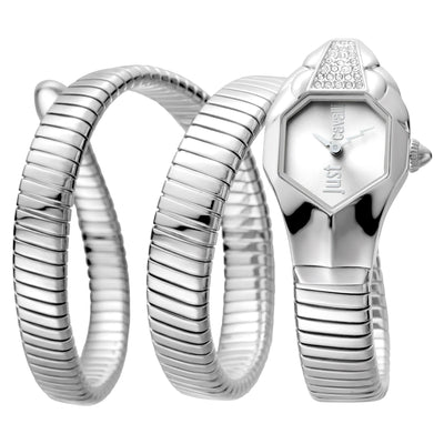 Just Cavalli Signature Snake Glam Silver