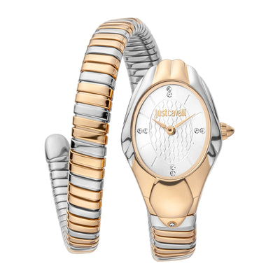 Just Cavalli Signature Snake Prestigio Two Tones RG Silver