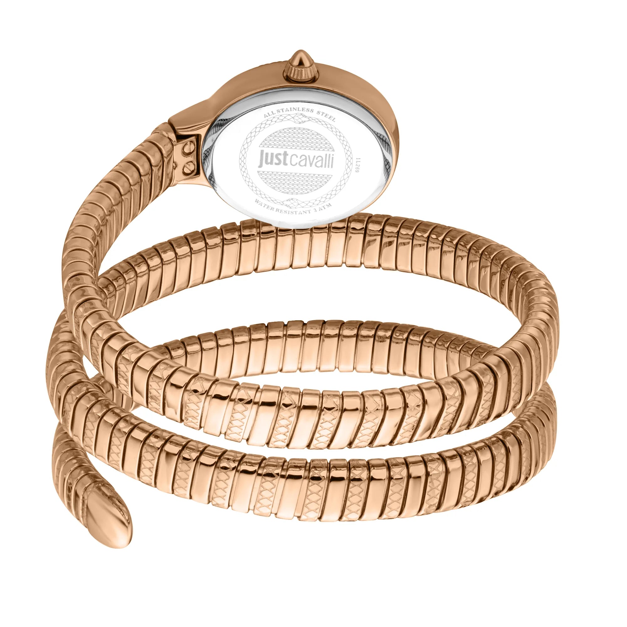 Just Cavalli Just Cavalli Signature Snake After Party Rose Gold Green — immagine 2