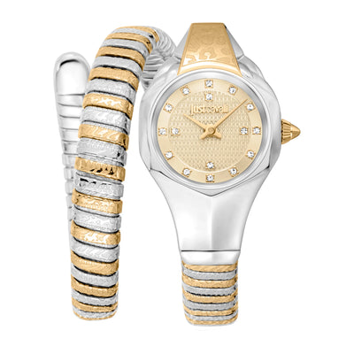 Just Cavalli Signature Snake Amalfi Two Tones YG Champagne