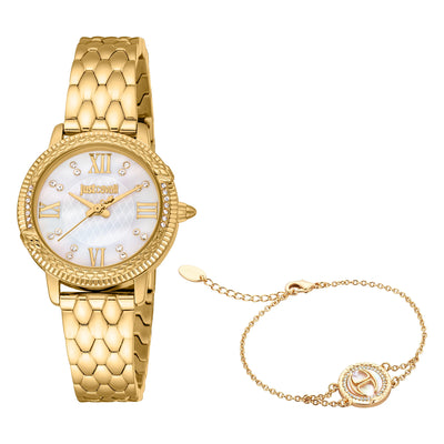 Just Cavalli SET Viperized Yellow Gold Silver MOP