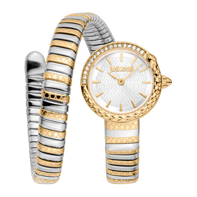 Just Cavalli Signature Snake Cerchio Snake Two Tones YG Silver Grey