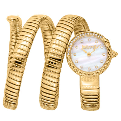 Just Cavalli Signature Snake Enchanting Yellow Gold MOP