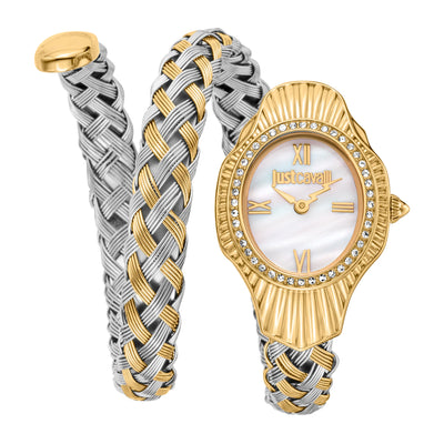 Just Cavalli Signature Snake Twined Two Tones YG MOP