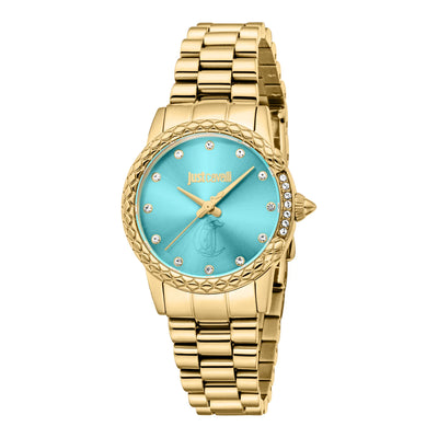 Just Cavalli Animalier Fiorenza Snake Yellow Gold Turquoise