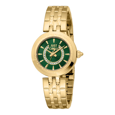 Just Cavalli Animalier Preziosa Yellow Gold Bottle Green