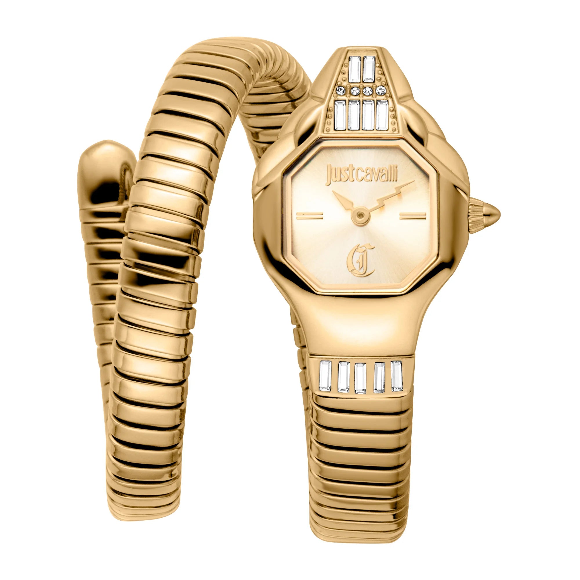Just Cavalli Just Cavalli Signature Snake Brillante Snake Yellow Gold Champagne