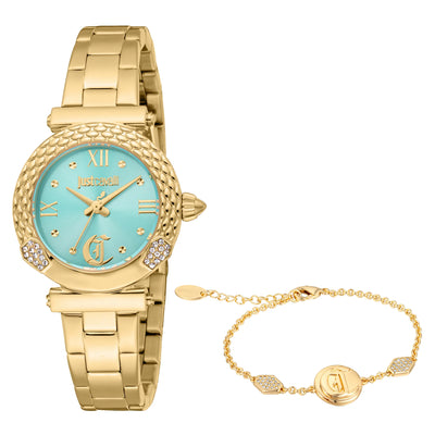 Just Cavalli SET Curiosa Yellow Gold Turquoise