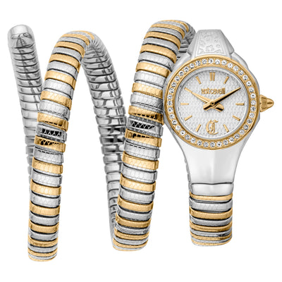 Just Cavalli Signature Snake Vita Two Tones YG Silver