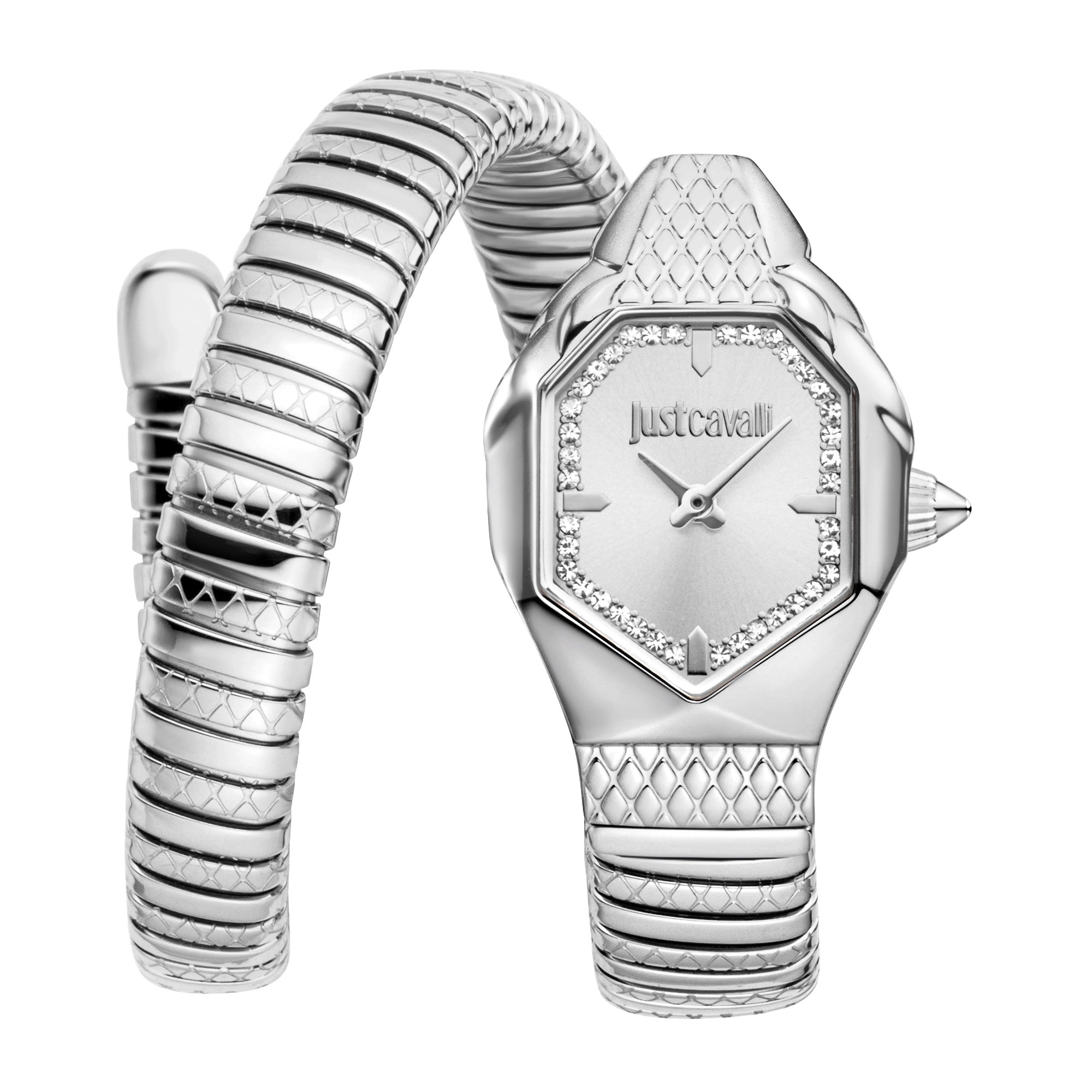 Just Cavalli Just Cavalli Signature Snake Aria Silver