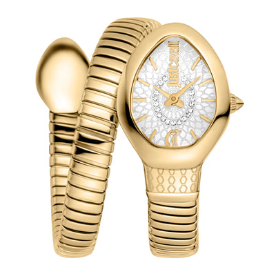 Just Cavalli Signature Snake Eclisse Yellow Gold Silver