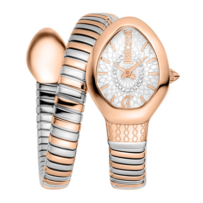 Just Cavalli Signature Snake Eclisse Two Tones RG Silver