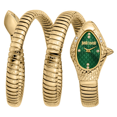 Just Cavalli Signature Snake Aurela Yellow Gold Green