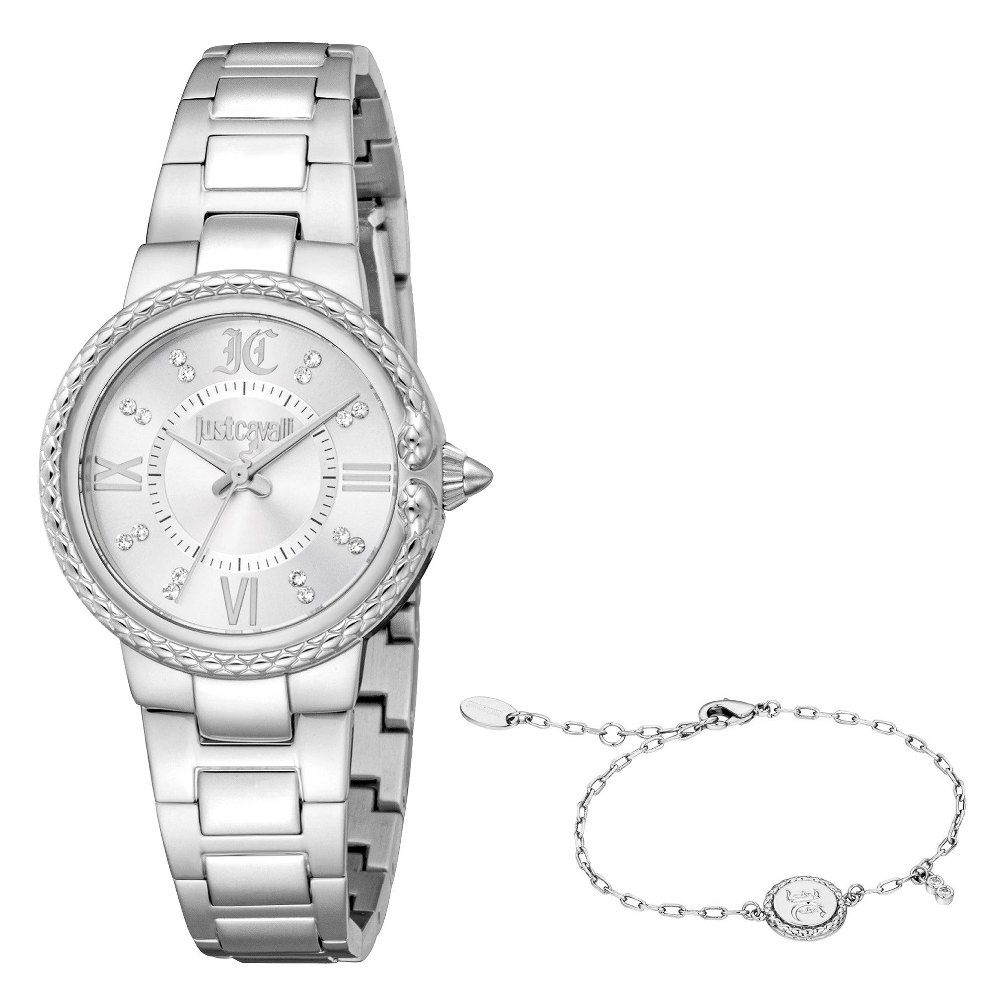 Just Cavalli Just Cavalli SET Primavera Snake Silver
