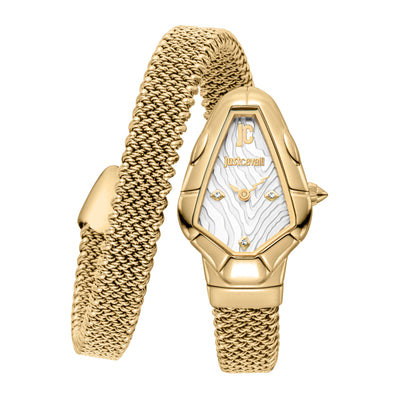 Just Cavalli Signature Snake Fiamma Yellow Gold Silver